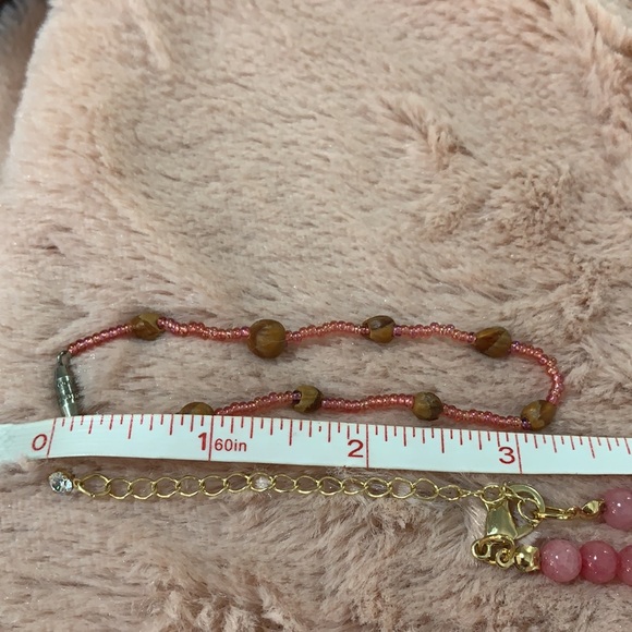 Pink Tones Glass Bead Necklace & Bracelet Set - Picture 12 of 12